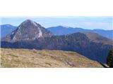 Kranjska reber (Kašni vrh) - Kašna planina Pogled na Rogatec (levo) in Lepenatko (desno)